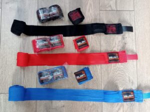 Боксерские бинты ZELART из хлопка и эластана, красный вариант основное изображение